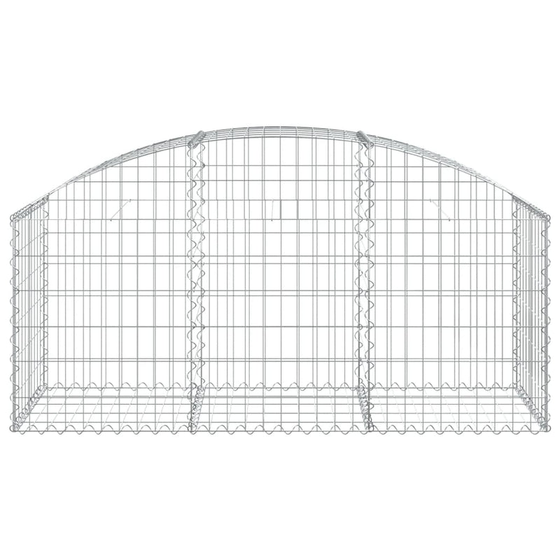 vidaXL Cesto Gabbione ad Arco 150x50x60/80 cm Ferro Zincato - Image 3 of 4