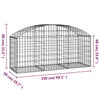 Cesto Gabbione ad Arco in Ferro Zincato 150×50×60/80 cm Argento - Image 4 of 4