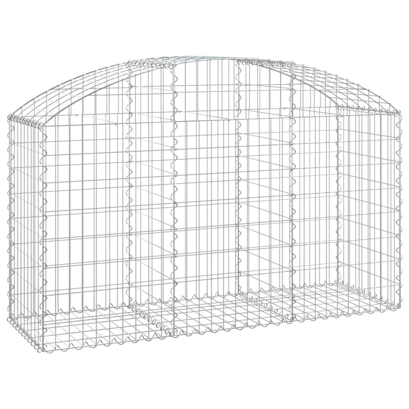 vidaXL Cesto Gabbione ad Arco 150x50x80/100 cm Ferro Zincato - Image 2 of 4
