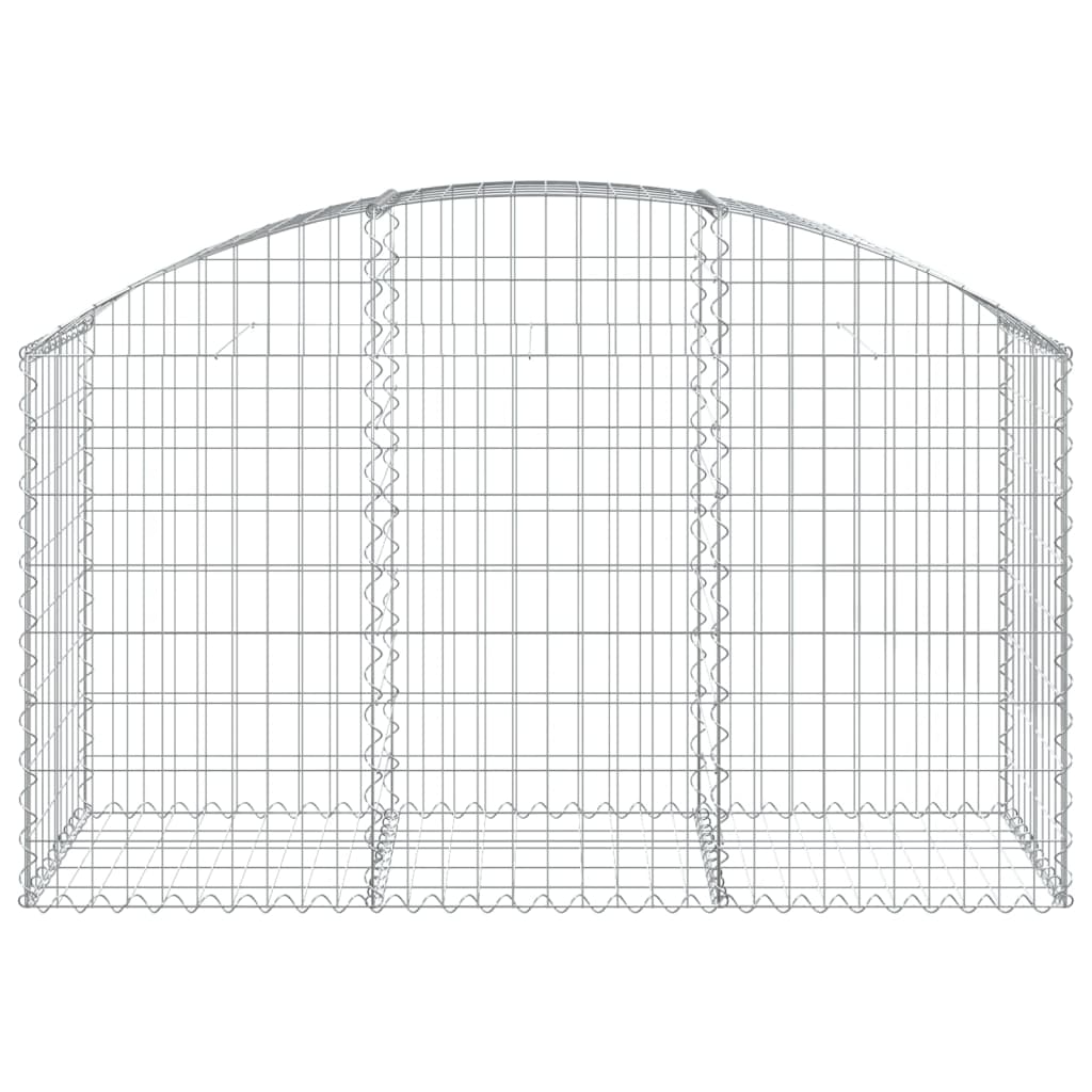 Cesto Gabbione ad Arco in Ferro Zincato 150×50×80/100 cm Argento - Image 3 of 4