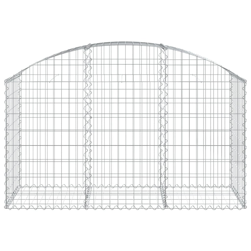 Cesto Gabbione ad Arco in Ferro Zincato 150×50×80/100 cm Argento - Image 3 of 4