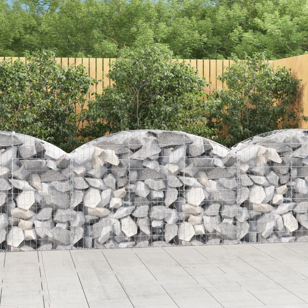 vidaXL Cesto Gabbione ad Arco 150x50x80/100 cm Ferro Zincato - Image 1 of 4