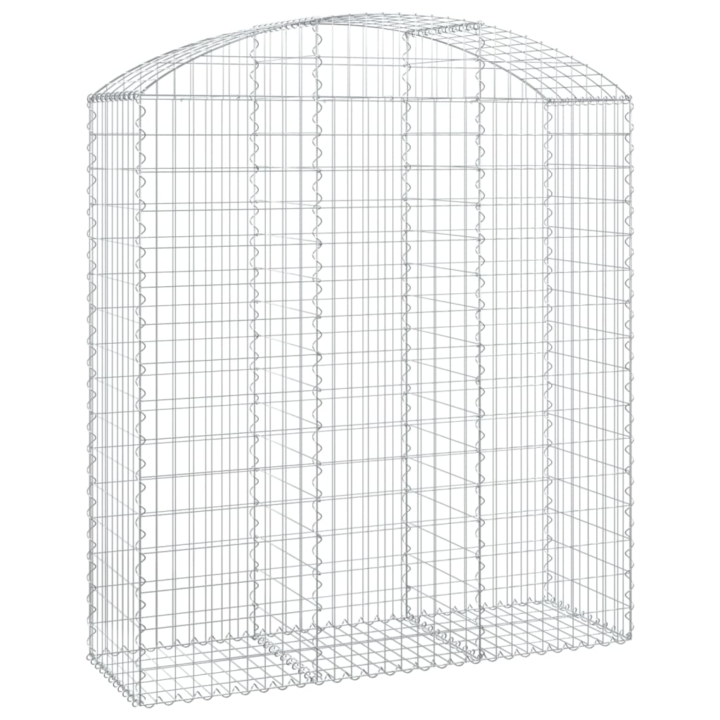 vidaXL Cesto Gabbione ad Arco 150x50x160/180 cm in Ferro Zincato - Image 2 of 4