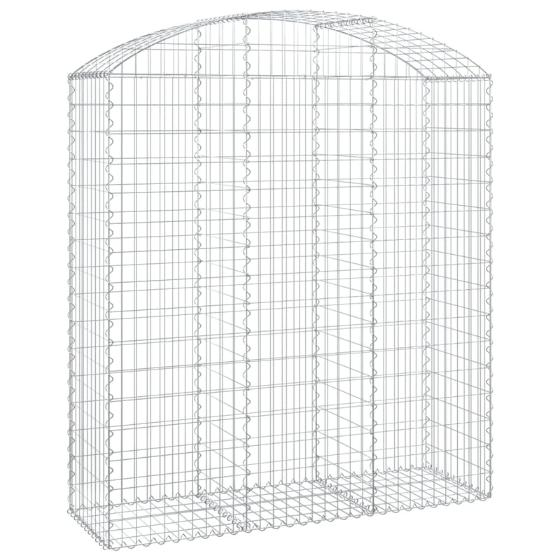 vidaXL Cesto Gabbione ad Arco 150x50x160/180 cm in Ferro Zincato - Image 2 of 4