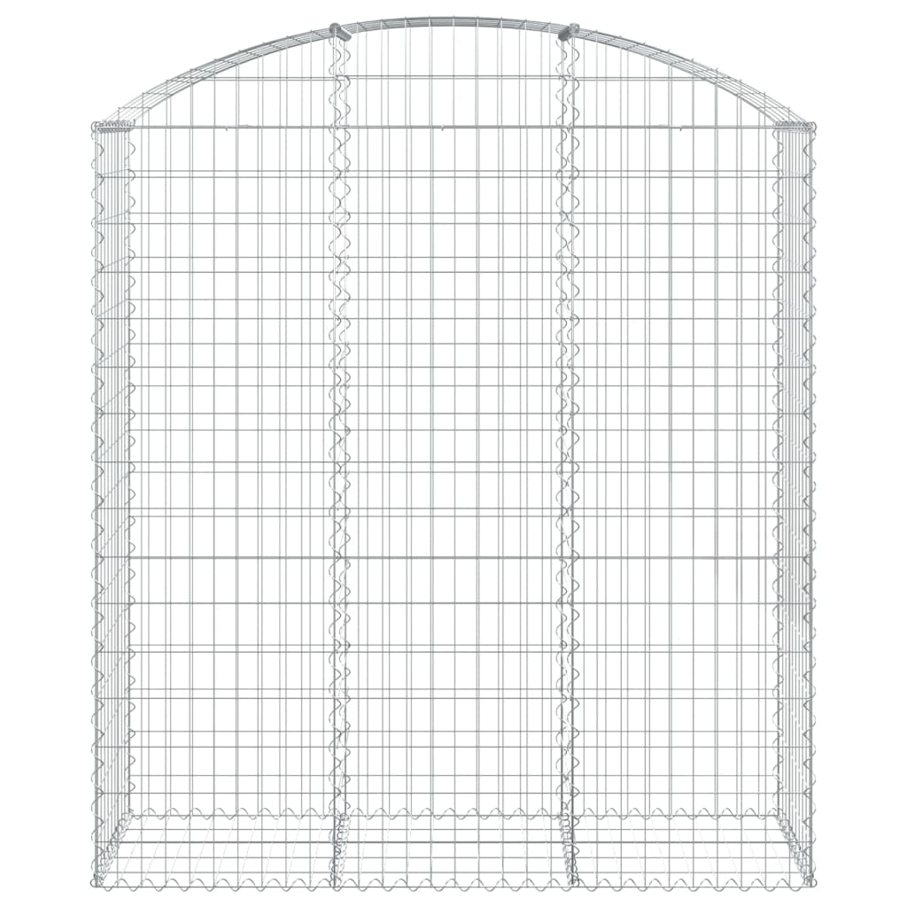 vidaXL Cesto Gabbione ad Arco 150x50x160/180 cm in Ferro Zincato - Image 3 of 4