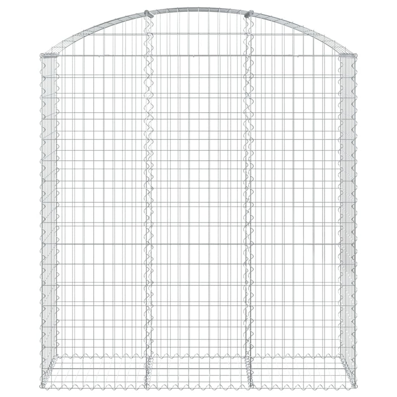 vidaXL Cesto Gabbione ad Arco 150x50x160/180 cm in Ferro Zincato - Image 3 of 4