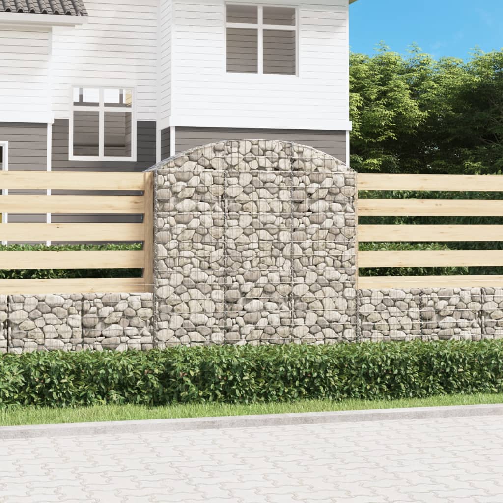 vidaXL Cesto Gabbione ad Arco 150x50x160/180 cm in Ferro Zincato - Image 1 of 4