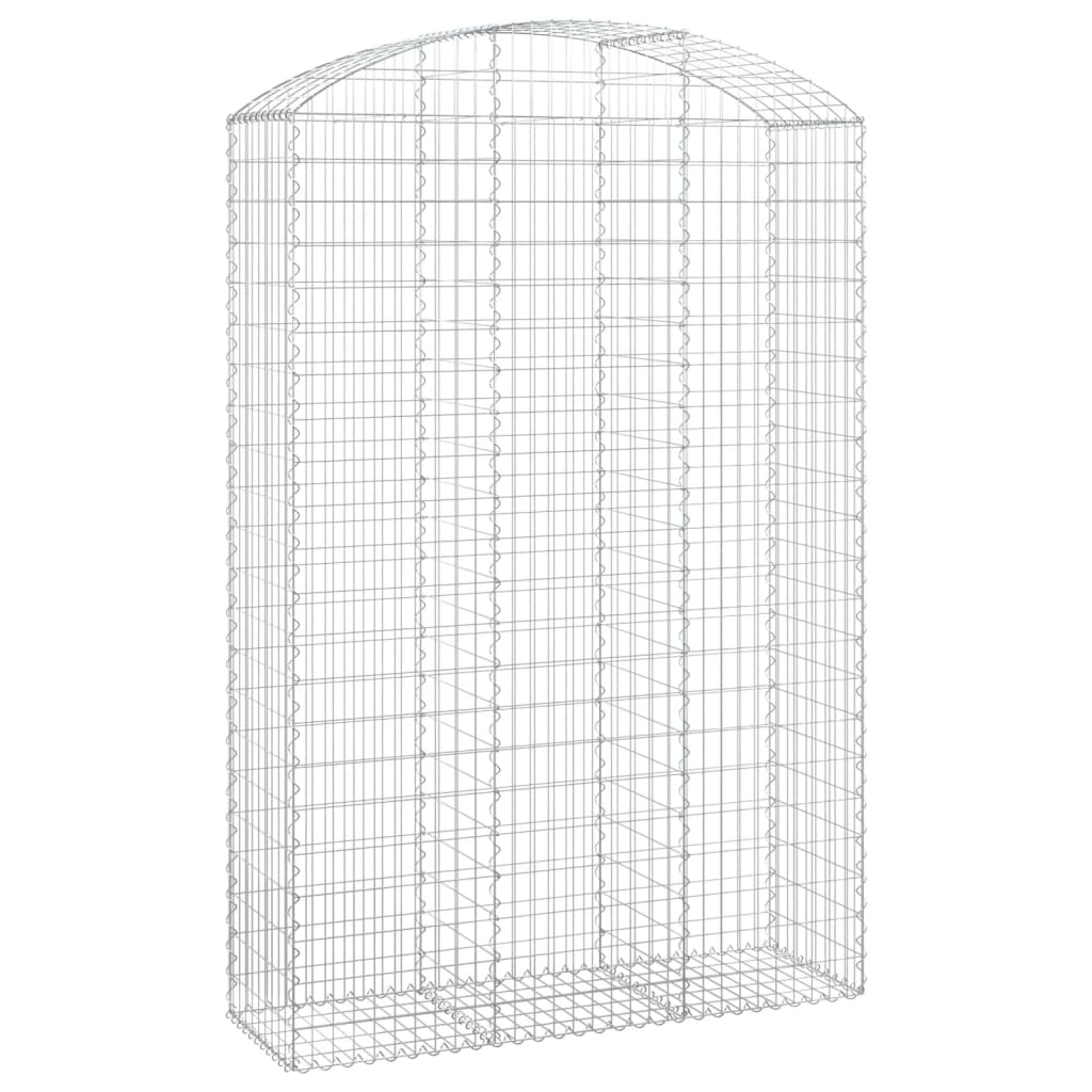 vidaXL Cesto Gabbione ad Arco 150x50x220/240 cm Ferro Zincato - Image 2 of 4