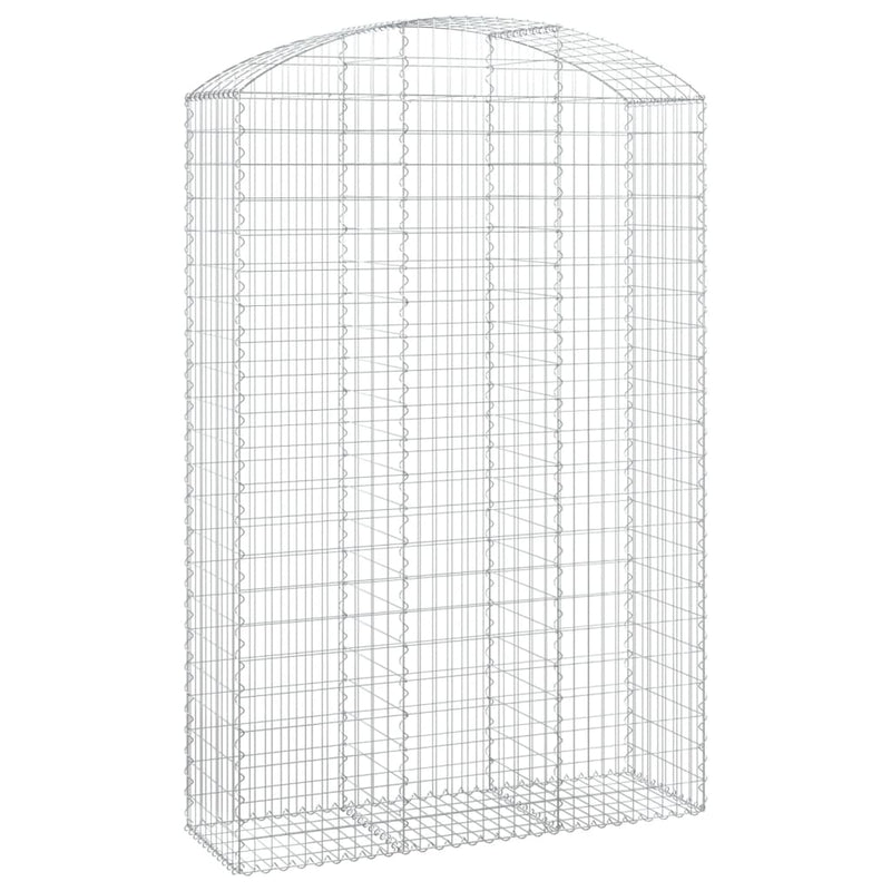 vidaXL Cesto Gabbione ad Arco 150x50x220/240 cm Ferro Zincato - Image 2 of 4