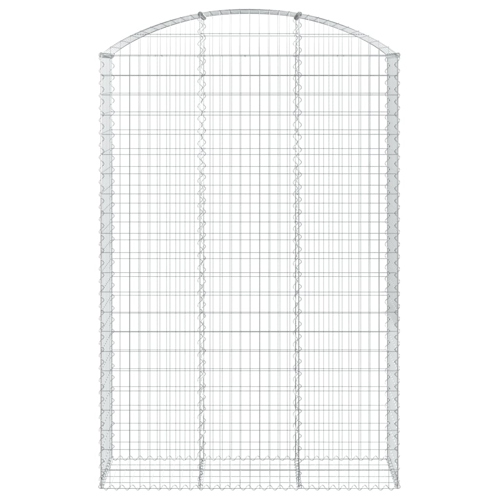 vidaXL Cesto Gabbione ad Arco 150x50x220/240 cm Ferro Zincato - Image 3 of 4