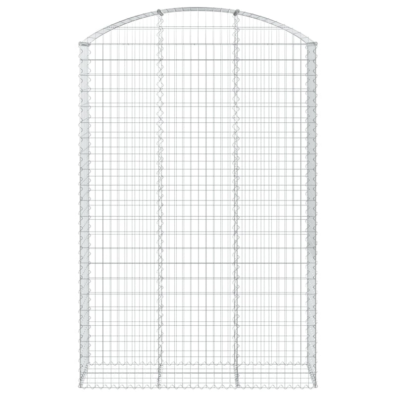 vidaXL Cesto Gabbione ad Arco 150x50x220/240 cm Ferro Zincato - Image 3 of 4