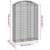vidaXL Cesto Gabbione ad Arco 150x50x220/240 cm Ferro Zincato - Image 4 of 4