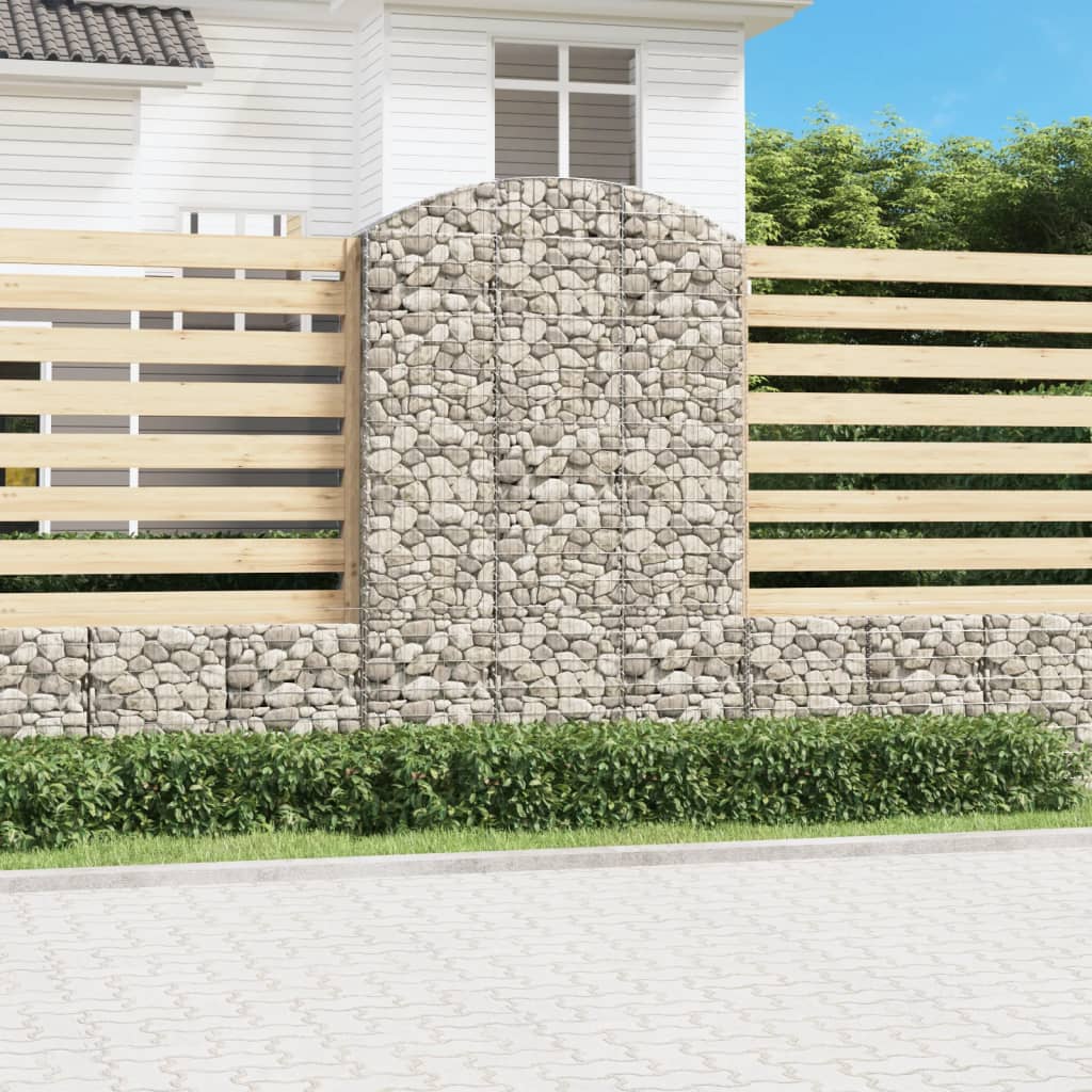 vidaXL Cesto Gabbione ad Arco 150x50x220/240 cm Ferro Zincato - Image 1 of 4