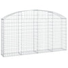 vidaXL Cesto Gabbione ad Arco 200x30x100/120 cm Ferro Zincato - Image 2 of 4