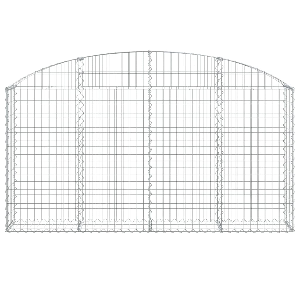 Cesto Gabbione ad Arco in Ferro Zincato 200×30×100/120 cm Argento - Image 3 of 4