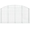 vidaXL Cesto Gabbione ad Arco 200x30x100/120 cm Ferro Zincato - Image 3 of 4