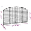 vidaXL Cesto Gabbione ad Arco 200x30x100/120 cm Ferro Zincato - Image 4 of 4