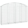 vidaXL Cesto Gabbione ad Arco in Ferro Zincato 400x30x120/140 cm Argento - Image 15 of 36