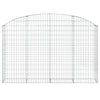 vidaXL Cesto Gabbione ad Arco in Ferro Zincato 400x30x120/140 cm Argento - Image 26 of 36