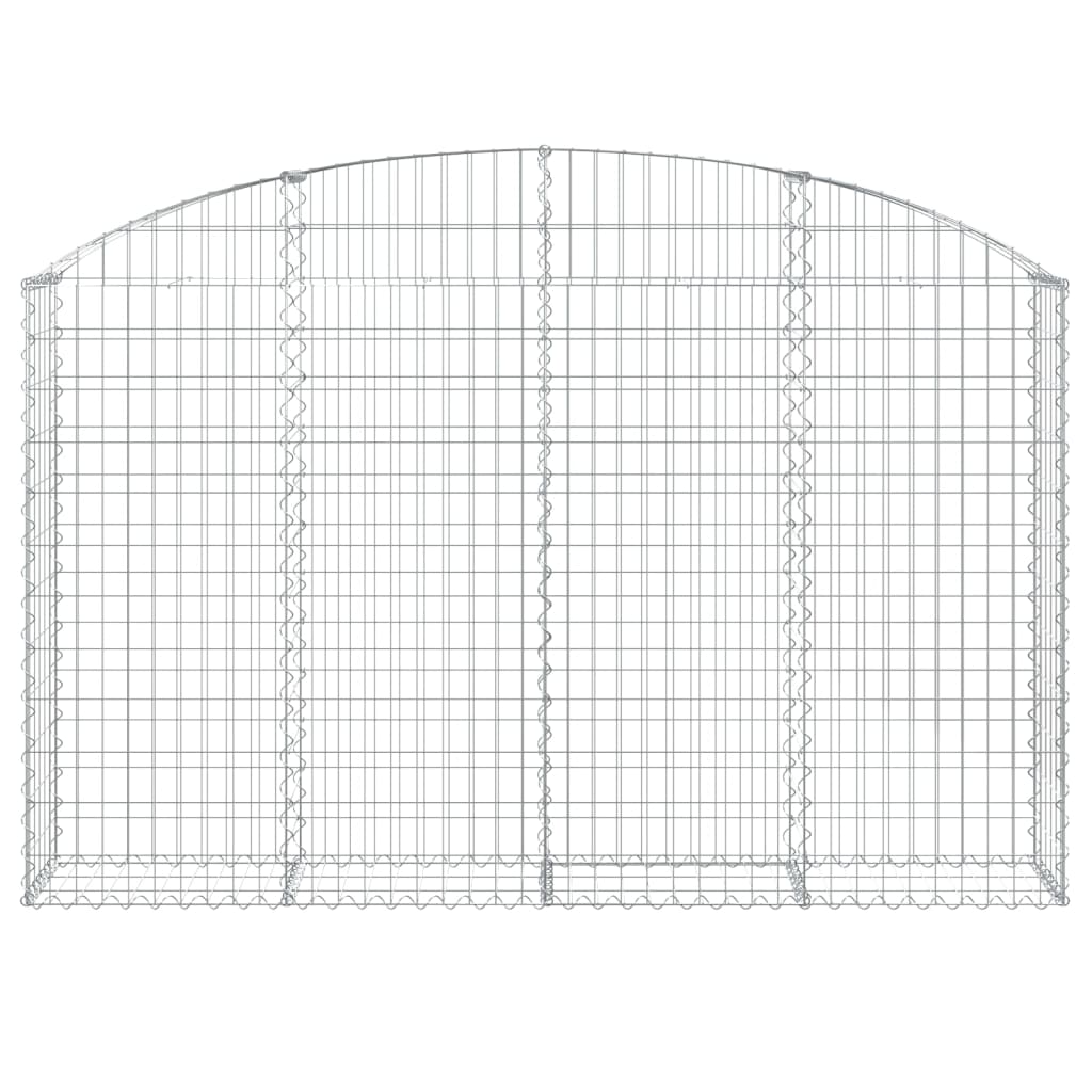 vidaXL Cesto Gabbione ad Arco in Ferro Zincato 400x30x120/140 cm Argento - Image 26 of 36