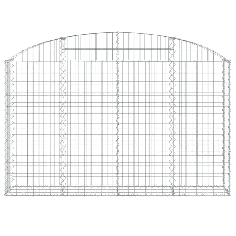 vidaXL Cesto Gabbione ad Arco in Ferro Zincato 400x30x120/140 cm Argento - Image 26 of 36