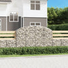 vidaXL Cesto Gabbione ad Arco in Ferro Zincato 400x30x120/140 cm Argento - Image 4 of 36