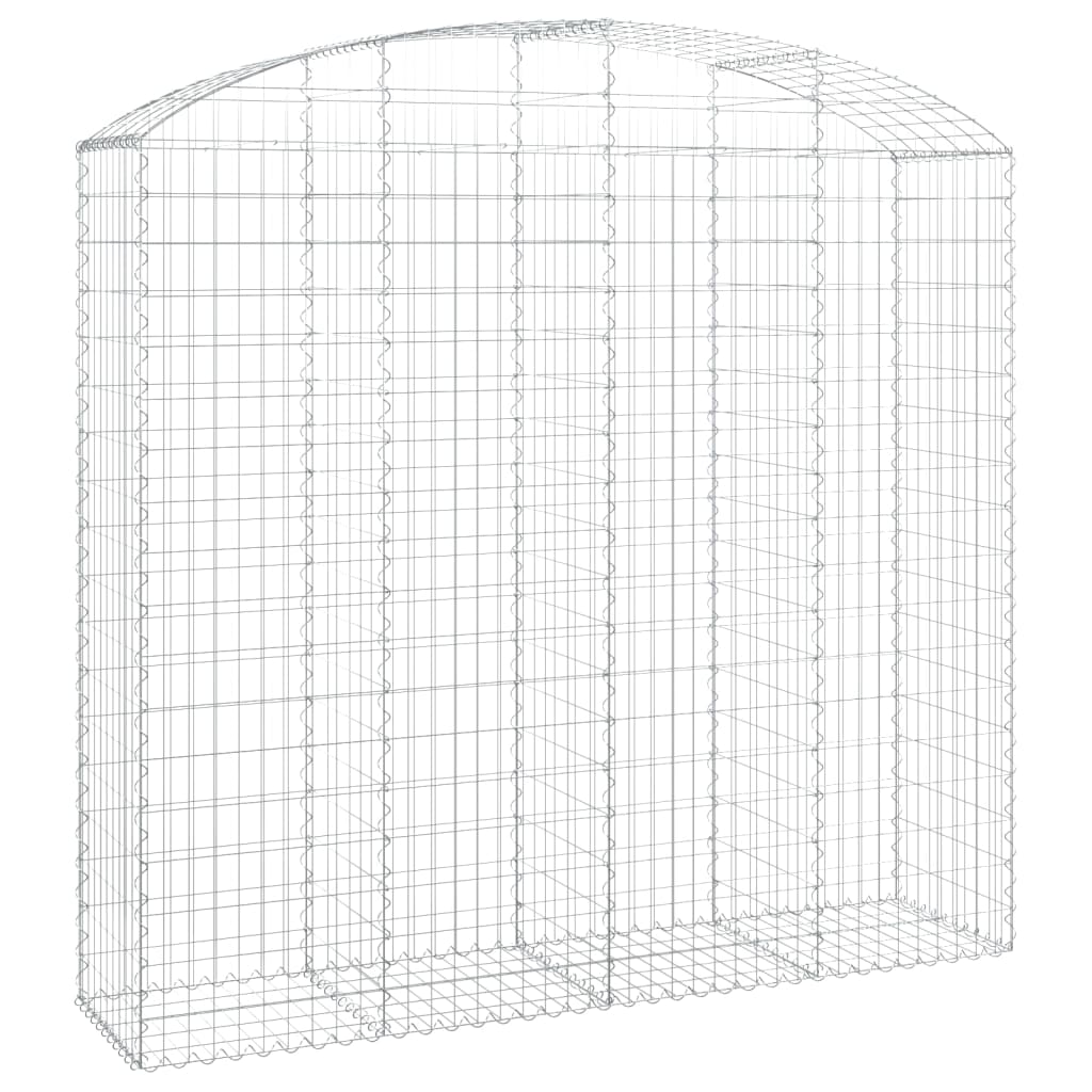 vidaXL Cesto Gabbione ad Arco 200x50x180/200 cm Ferro Zincato - Image 2 of 4