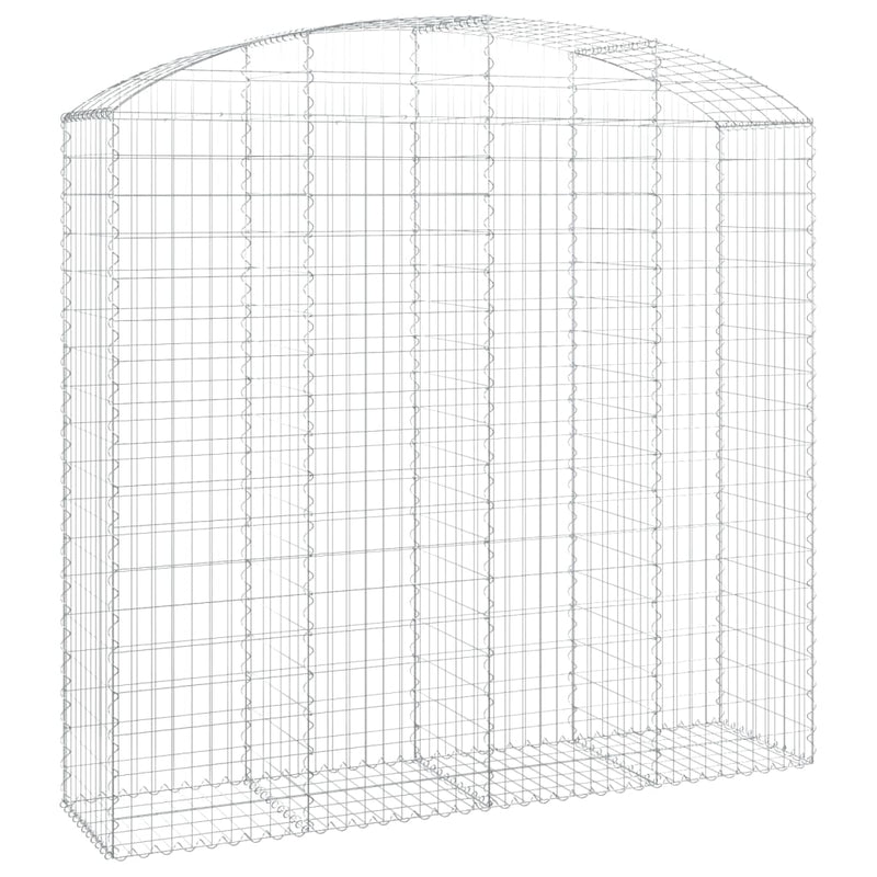 vidaXL Cesto Gabbione ad Arco 200x50x180/200 cm Ferro Zincato - Image 2 of 4