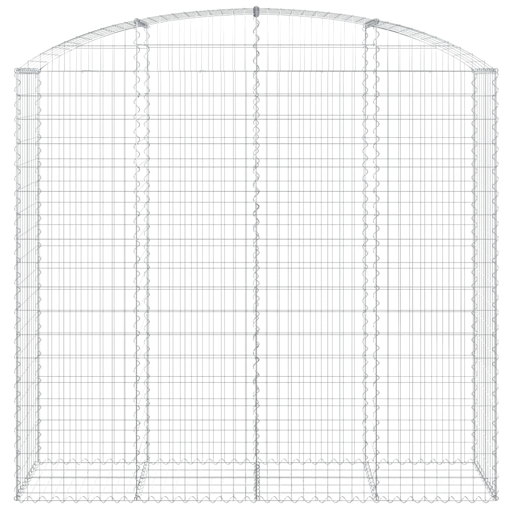vidaXL Cesto Gabbione ad Arco 200x50x180/200 cm Ferro Zincato - Image 3 of 4