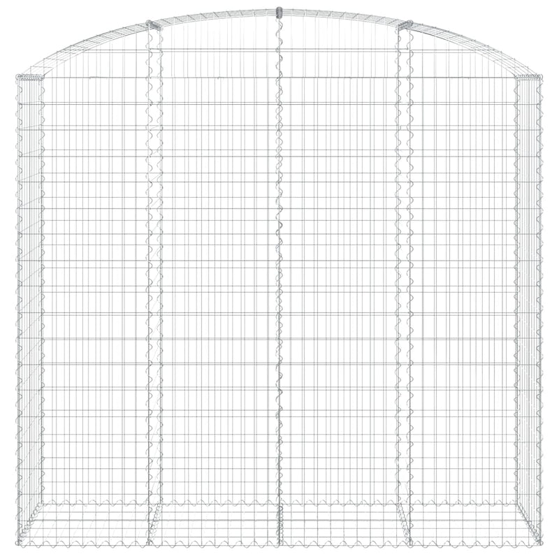 vidaXL Cesto Gabbione ad Arco 200x50x180/200 cm Ferro Zincato - Image 3 of 4