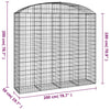 vidaXL Cesto Gabbione ad Arco 200x50x180/200 cm Ferro Zincato - Image 4 of 4