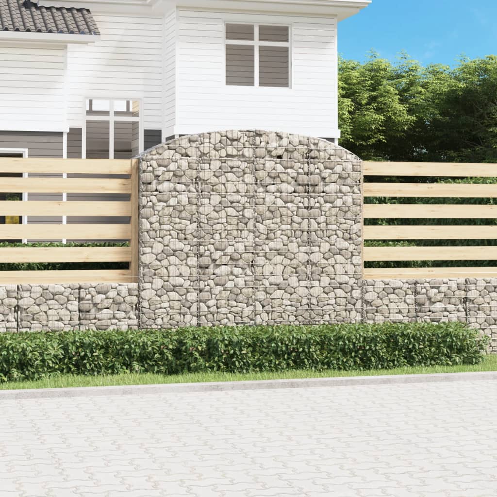 vidaXL Cesto Gabbione ad Arco 200x50x180/200 cm Ferro Zincato - Image 1 of 4