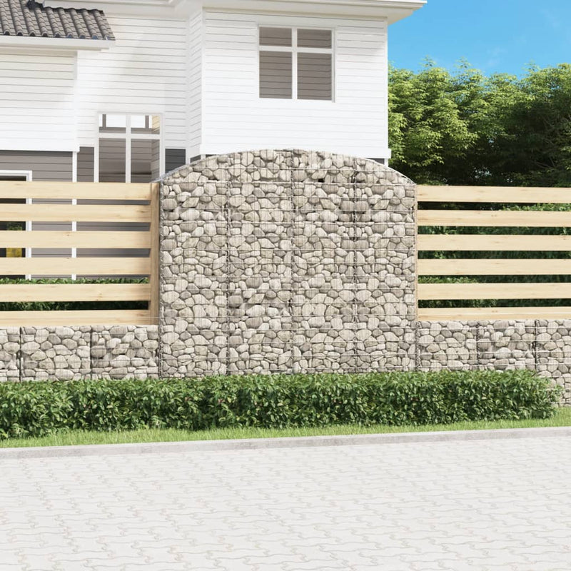 vidaXL Cesto Gabbione ad Arco 200x50x180/200 cm Ferro Zincato - Image 1 of 4
