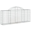 Cesto Gabbione ad Arco in Ferro Zincato 200×30×80/100 cm Argento - Image 2 of 4