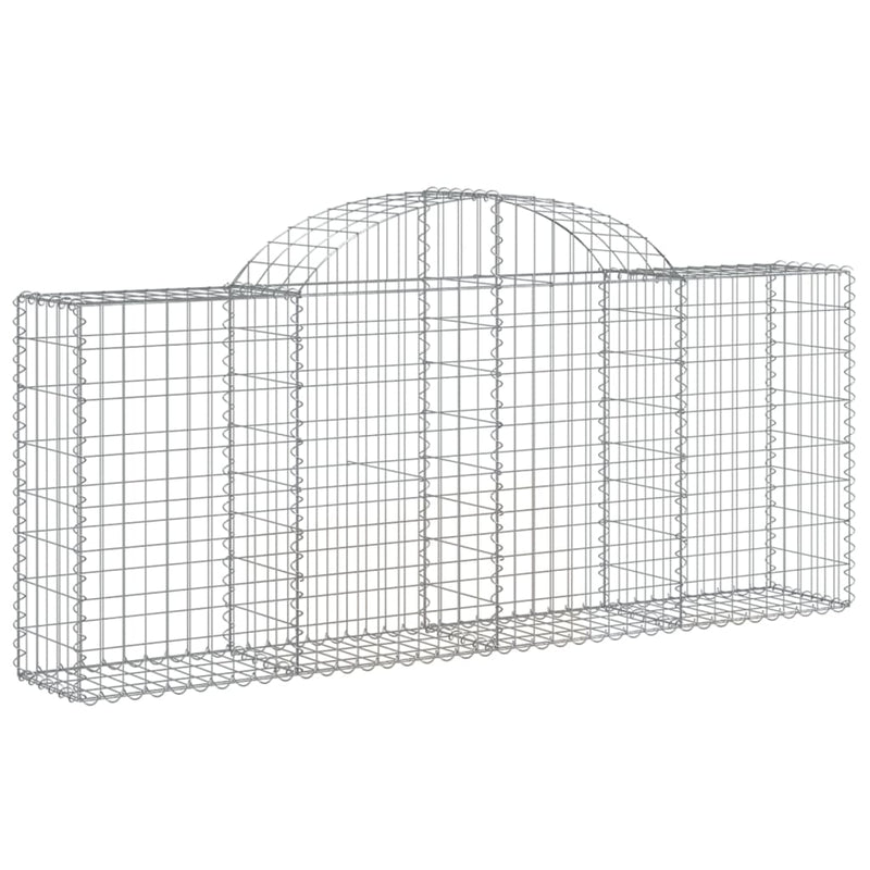 Cesto Gabbione ad Arco in Ferro Zincato 200×30×80/100 cm Argento - Image 2 of 4