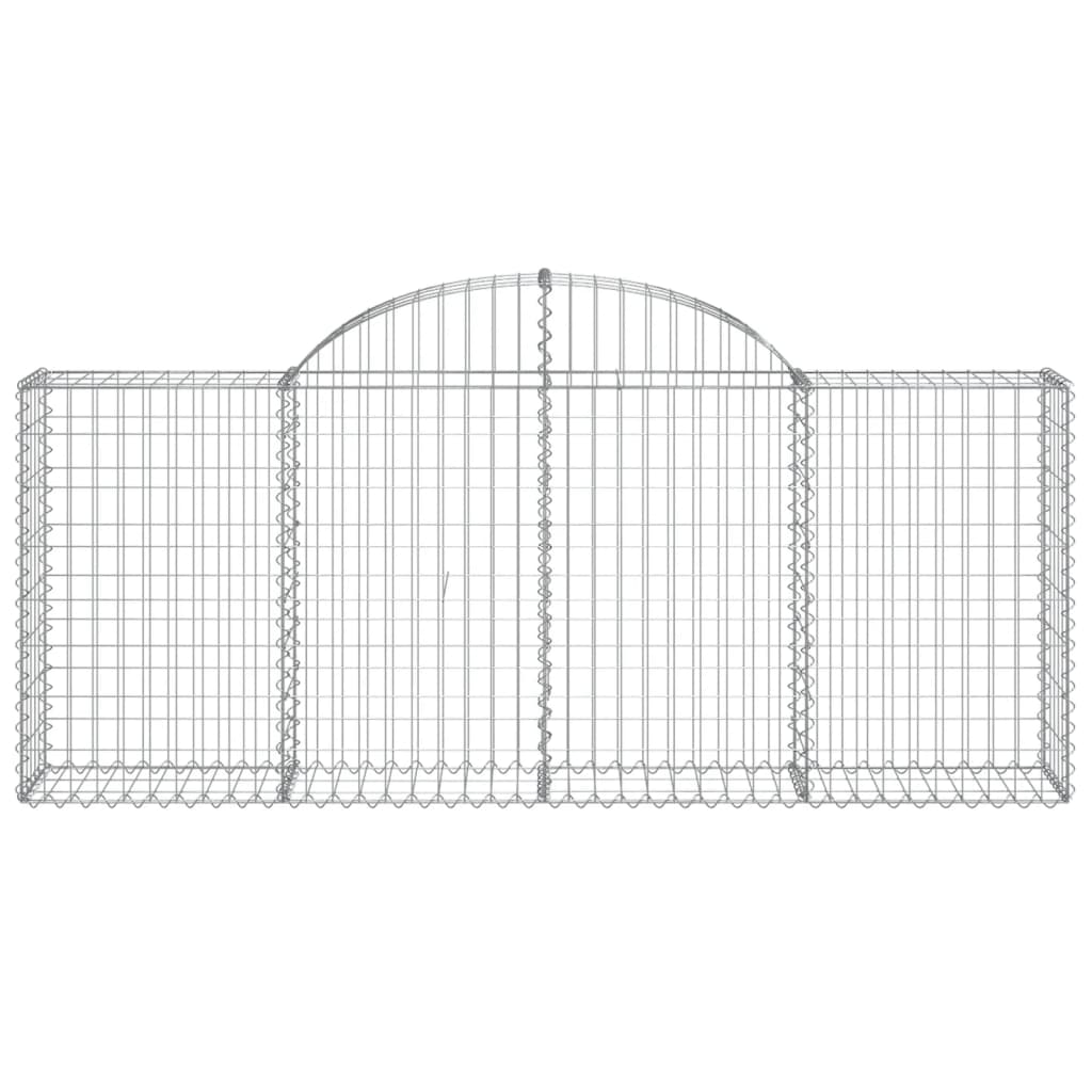 Cesto Gabbione ad Arco in Ferro Zincato 200×30×80/100 cm Argento - Image 3 of 4
