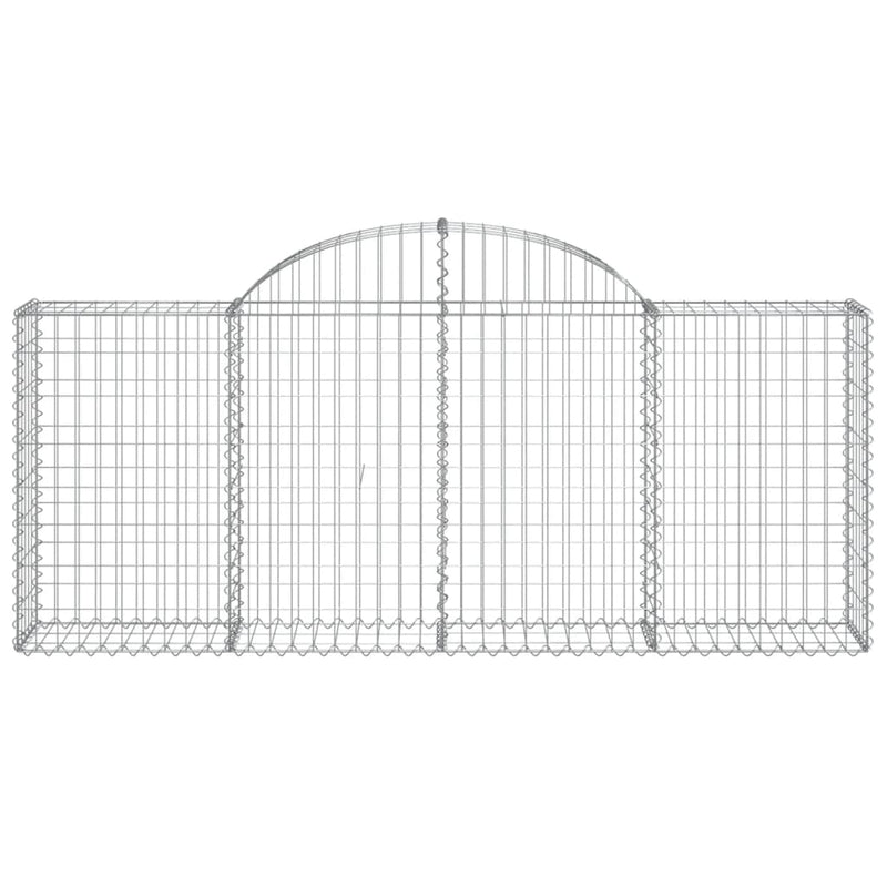 Cesto Gabbione ad Arco in Ferro Zincato 200×30×80/100 cm Argento - Image 3 of 4