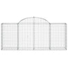 vidaXL Cesto Gabbione ad Arco 200x30x80/100 cm Ferro Zincato - Image 3 of 4