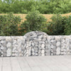 vidaXL Cesto Gabbione ad Arco 200x30x80/100 cm Ferro Zincato - Image 1 of 4