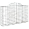 vidaXL Cesto Gabbione ad Arco in Ferro Zincato 400x30x120/140 cm Argento - Image 10 of 36