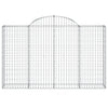 vidaXL Cesto Gabbione ad Arco in Ferro Zincato 400x30x120/140 cm Argento - Image 24 of 36