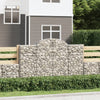 vidaXL Cesto Gabbione ad Arco in Ferro Zincato 400x30x120/140 cm Argento - Image 8 of 36