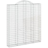 vidaXL Cesto Gabbione ad Arco 200x30x220/240 cm Ferro Zincato - Image 2 of 4