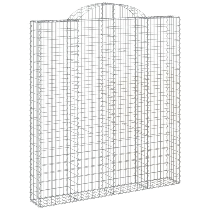vidaXL Cesto Gabbione ad Arco 200x30x220/240 cm Ferro Zincato - Image 2 of 4