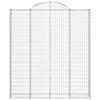 vidaXL Cesto Gabbione ad Arco 200x30x220/240 cm Ferro Zincato - Image 3 of 4