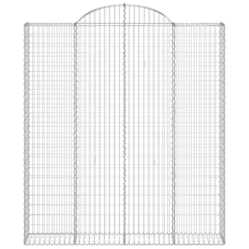 vidaXL Cesto Gabbione ad Arco 200x30x220/240 cm Ferro Zincato - Image 3 of 4