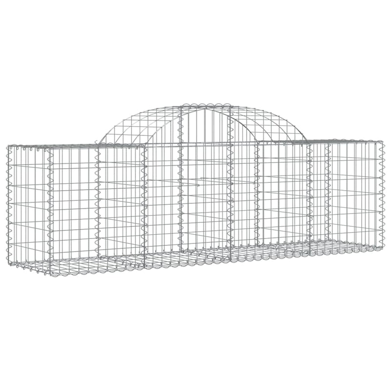 vidaXL Cesto Gabbione ad Arco 200x50x60/80 cm Ferro Zincato - Image 2 of 4