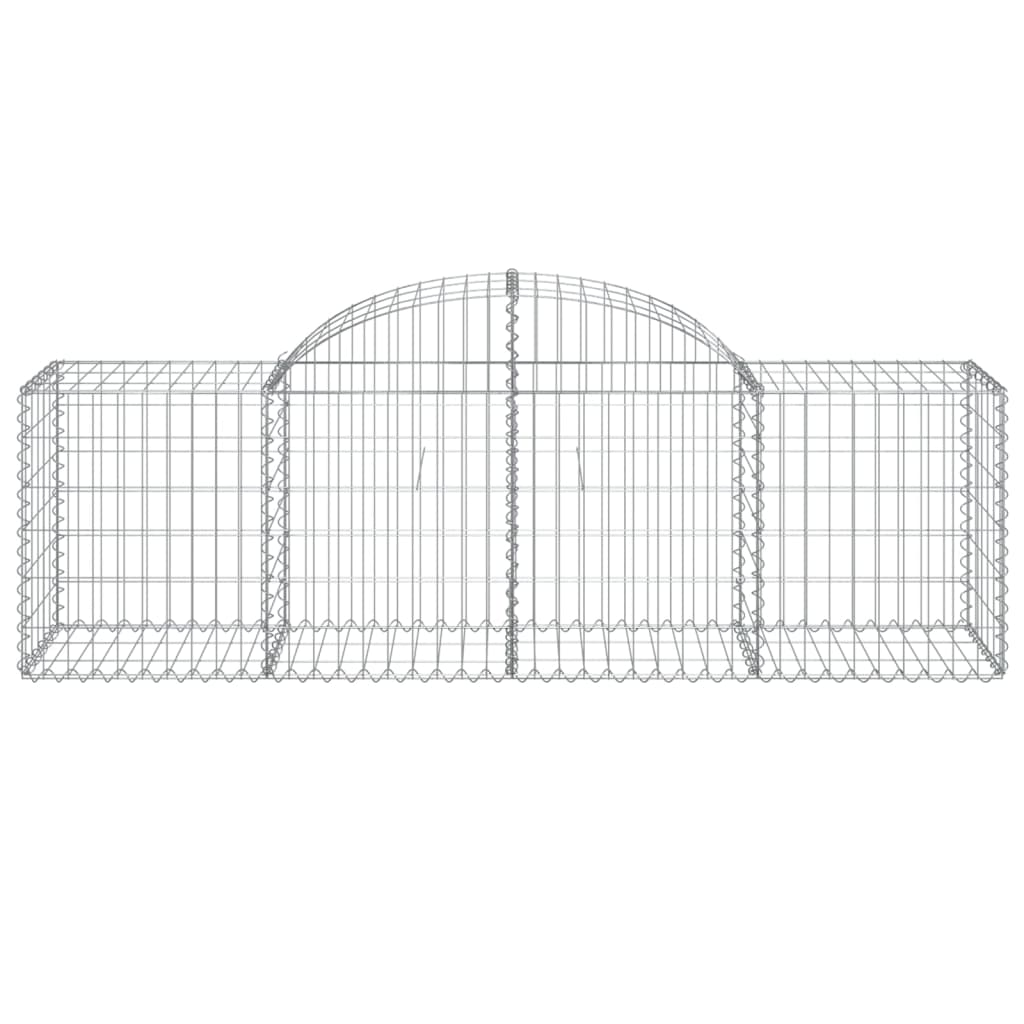 Cesto Gabbione ad Arco in Ferro Zincato 200×50×60/80 cm Argento - Image 3 of 4