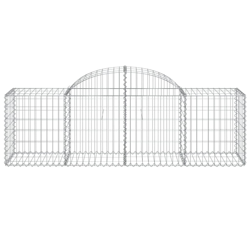 vidaXL Cesto Gabbione ad Arco 200x50x60/80 cm Ferro Zincato - Image 3 of 4