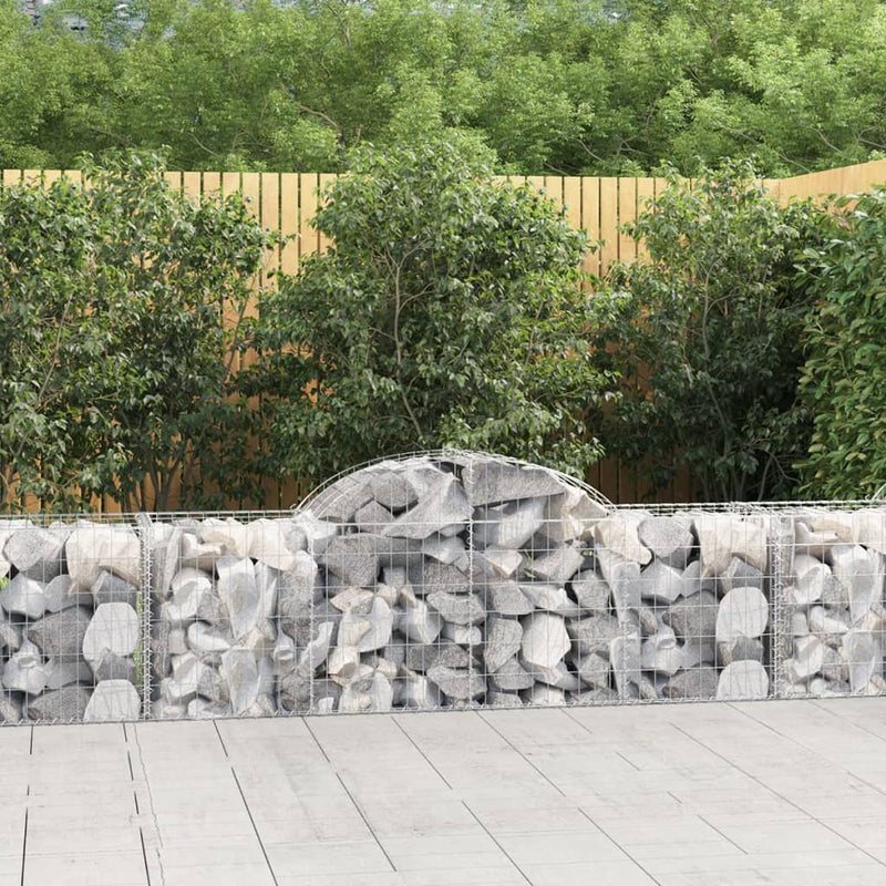 vidaXL Cesto Gabbione ad Arco 200x50x60/80 cm Ferro Zincato - Image 1 of 4